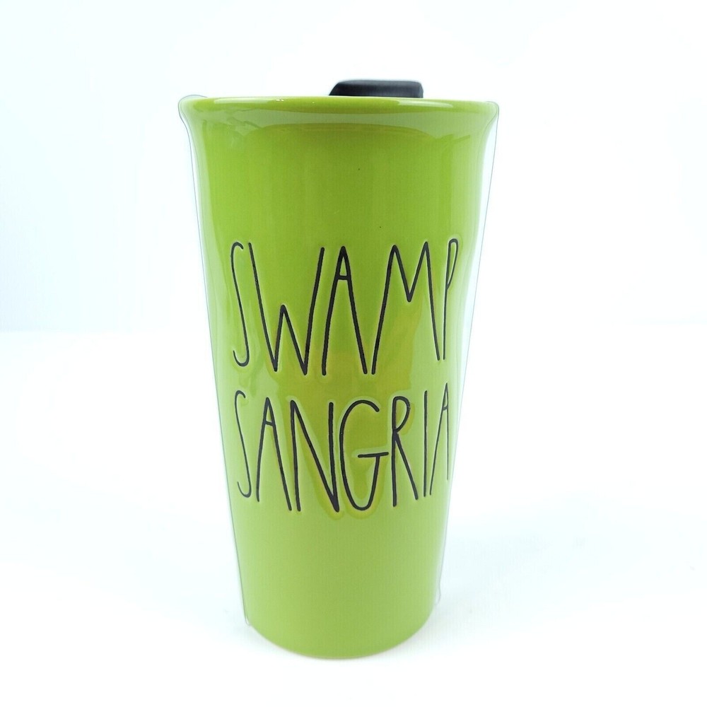 RAE DUNN Swamp Sangria Travel Mug Lime Green 2022 Release